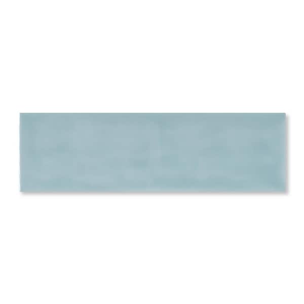 Bedouin Green Subway Tile 4 in. x 6 in. Glossy Ceramic Tile Sample