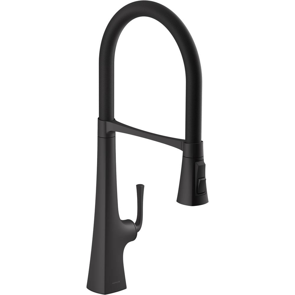 KOHLER Graze Single-Handle Standard Kitchen Faucet in Matte