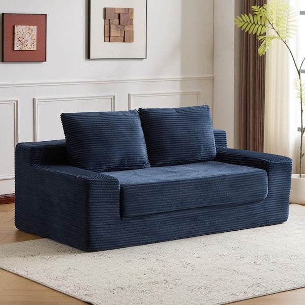 Nestfair 71.65 in. W Compressed Square Arm Corduroy Rectangle