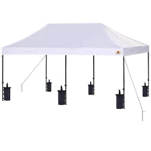 White 10 ft. x 20 ft. Pop Up Tent Commercial Instant Shelter