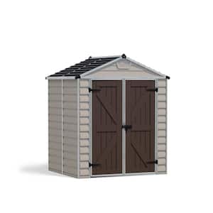 SkyLight 6 ft. x 5 ft. Tan Garden Outdoor Storage Shed
