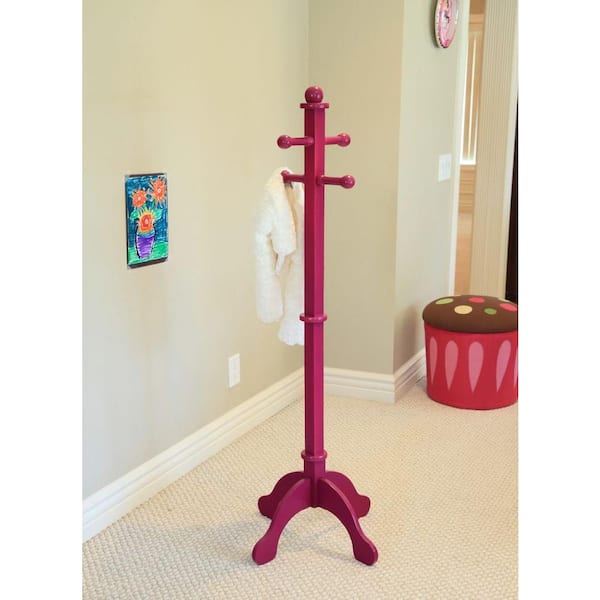 Homecraft Furniture 4-Hook Kid's Coat Rack in Purple