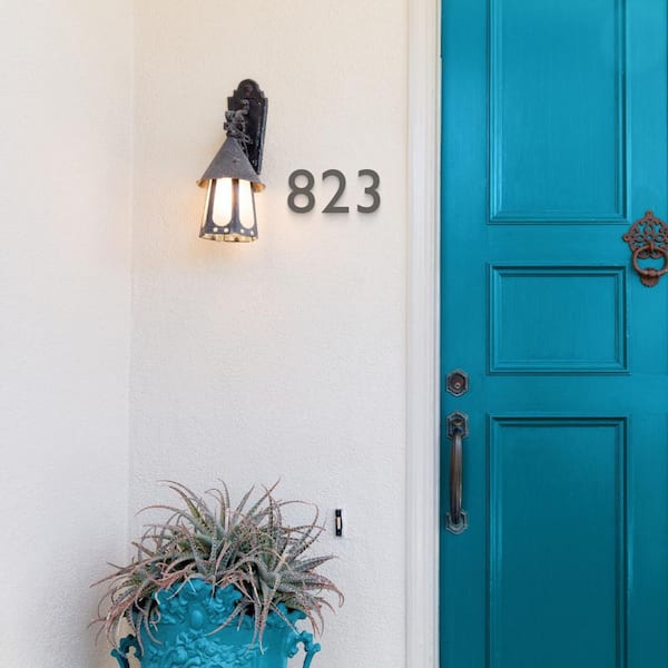 4 in. Dark Aged Copper Floating House Number 1