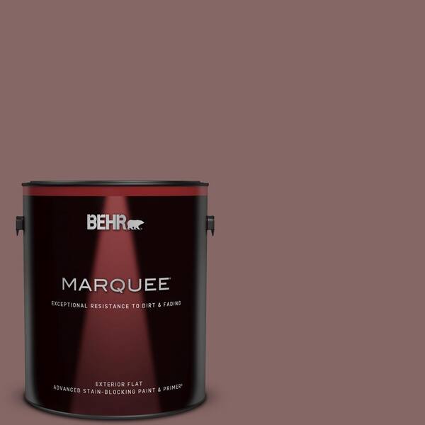 BEHR MARQUEE 1 gal. #130F-6 Brazil Nut Flat Exterior Paint & Primer