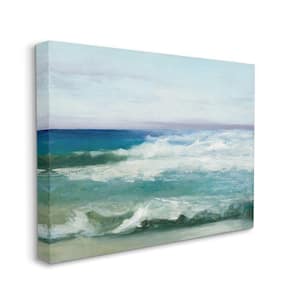 Blue Ocean Waves - Paint by Number Kit DIY Oil Painting on Wood Stretched  Canvas 16x20