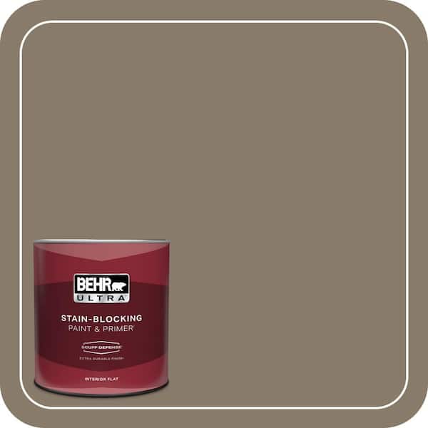 BEHR ULTRA 1 qt. #PPU7-24A Hiking Trail Extra Durable Flat Interior Paint and Primer