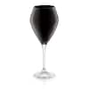 Classic Touch Black Stemmed Water Glasses, Set of 6