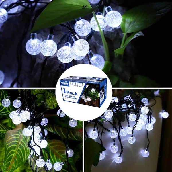 YANSUN 40-Light 16.4 ft. Outdoor Battery Powered Globe Integrated LED  Decorative Fairy String Light in Warm White H-DD002M2R24USB - The Home Depot