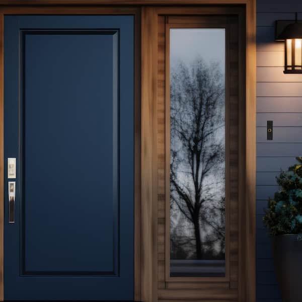 Wired Metal Rectangular Surface Mount Doorbell Chime Push Button with LED Button Light in Black, Door Bell Button Only