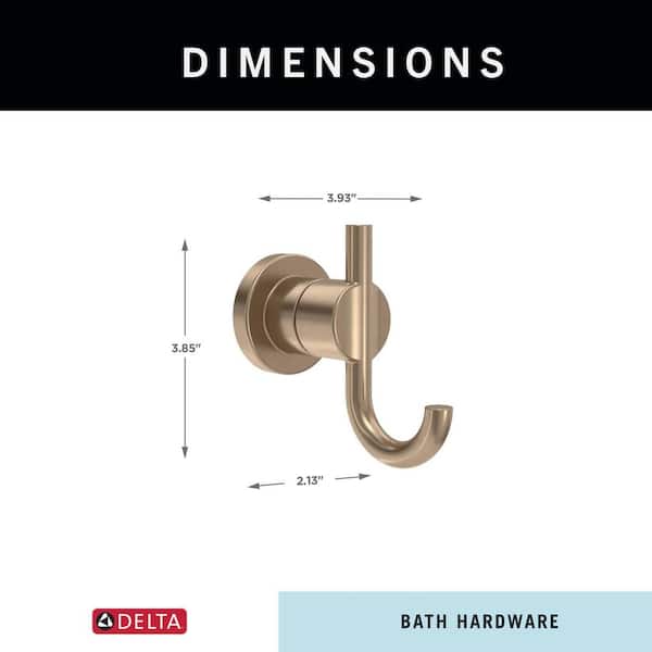 Delta Nicoli J-Hook Robe/Towel Hook in Champagne Bronze NIC35-CZ