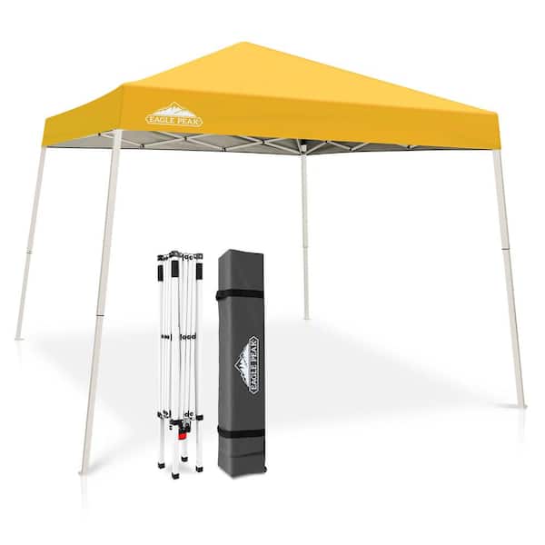 EAGLE PEAK 10 ft. W x 10 ft. D Slant Leg Pop-Up Canopy Tent