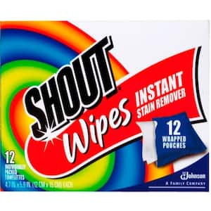 Multi-Purpose Instant Stain Remover Wipes (12-Pack)
