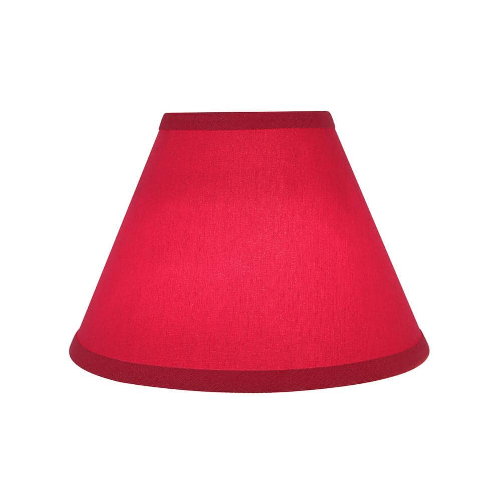 Red Fabric Empire Lamp Shade for Table and Accent Lamps