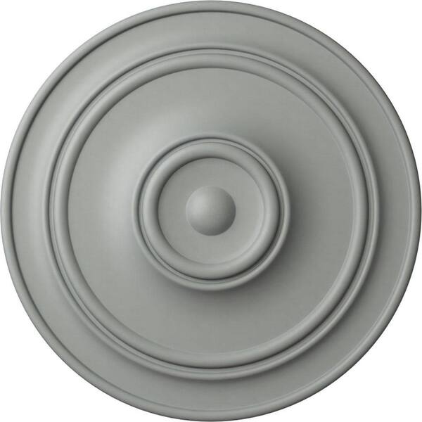 Ekena Millwork 40-1/4" x 3-1/8" Small Classic Urethane Ceiling Medallion (Fits Canopies up to 10"), Primed White