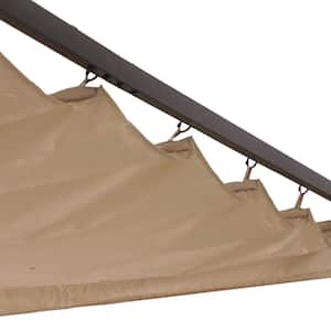 7.5 ft. H Retractable Canopy Cover Steel Frame Classic Pergola Gazebo