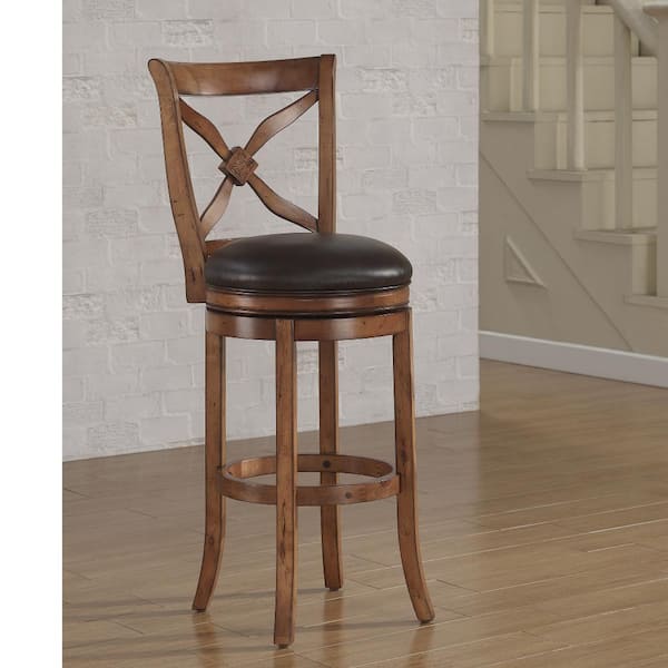 American Woodcrafters Provence 45 in. Light Oak Swivel Bar Stool