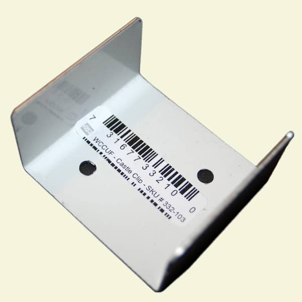 Screen Tight White Aluminum Castle Clip U-fastener