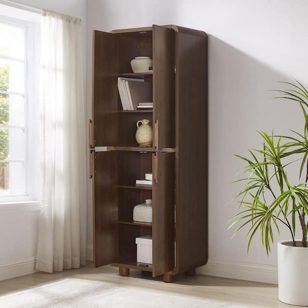 CROSLEY FURNITURE Millie Brown Wood 23.75 x 68.13 in. Food Panty