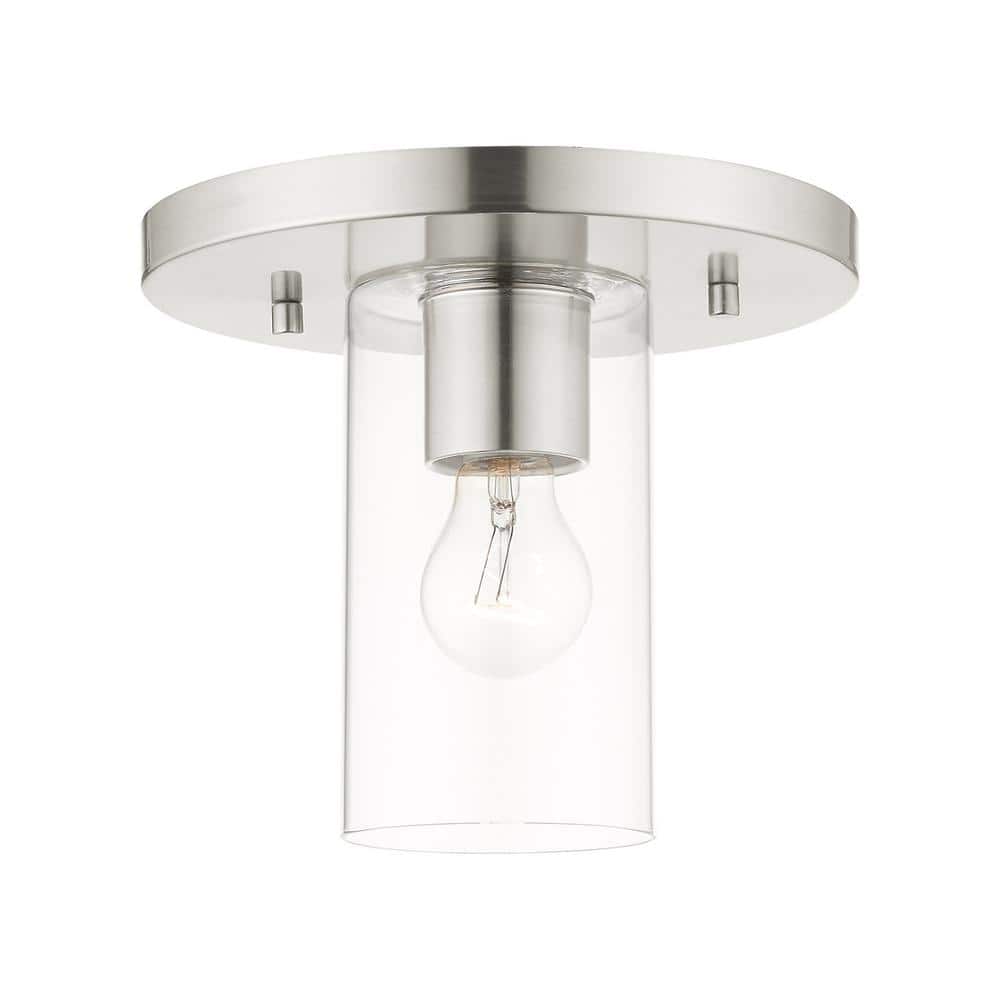 Zurich 9'' Brushed Nickel Modern Flush Mount Light