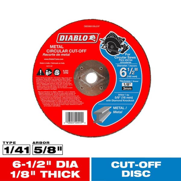 6-1/2 in. x 1/8 in. x 5/8 in. Metal Cut-Off Disc