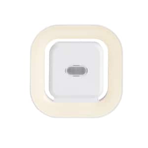 3.5 in. Plug-In Indoor Square LED Motion Sensor Automatic Dusk to Dawn White Night Light