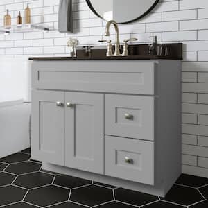 Brookings 36 in. W x 21.73 in. D x 31.5 in. H Bath Vanity Cabinet without Top in. Gray Fully Assembled