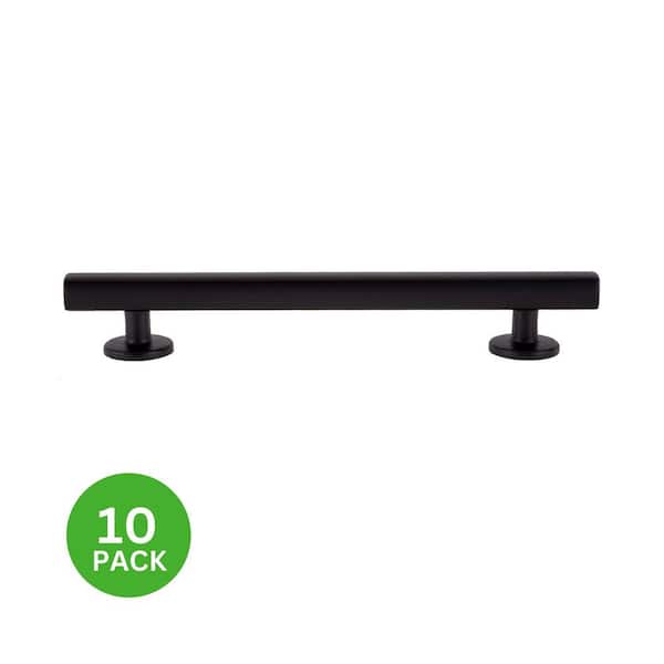 10-Pack Flynn 5-1/2 in. (140 mm) Center-to-Center Modern Matte Black Bar Drawer Pull
