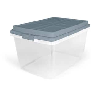 72-Qt. Stackable Plastic Storage Bin with Lid (6-Pack)