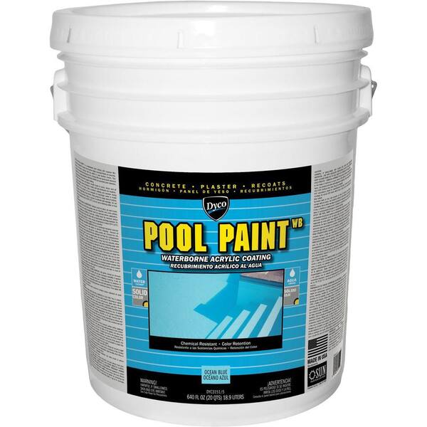 Dyco Pool Paint 5 Gal. 3151 Ocean Blue Semi-Gloss Acrylic Exterior