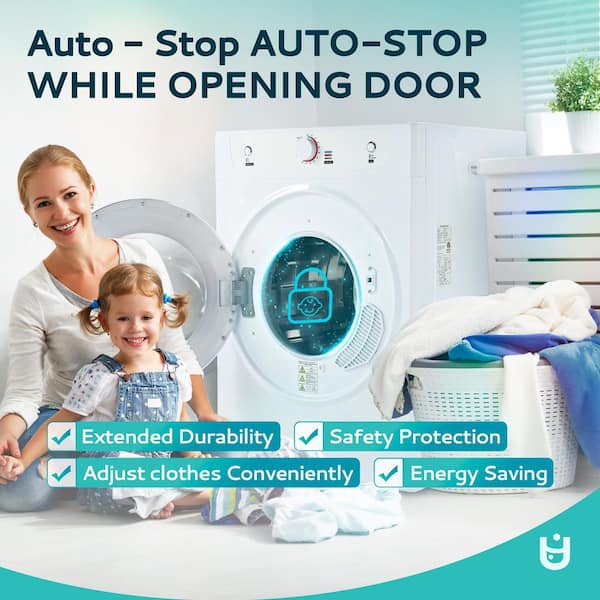 SIMZLIFE 3.5 cu. ft. vented Front Load Stackable Electric Compact