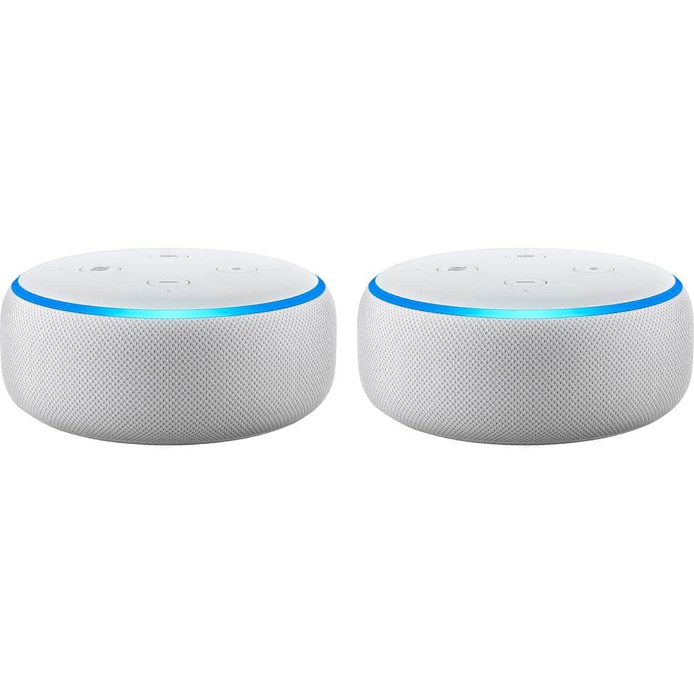 Echo Dot 3G in White (2-Pack) AMZ-DOT3W2PK-DIY - The Home Depot
