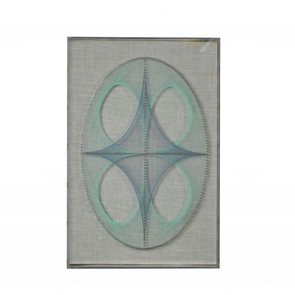 HomeRoots Mariana Delectable Multicolor Glass and Fabric Shadow Box Wooden Decor