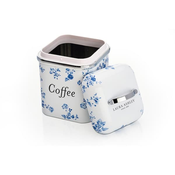 Laura Ashley VQ-3-Pieces Stainless Steel Canister Set-China Rose
