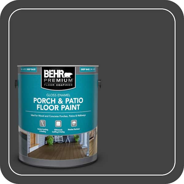 1 gal. #PFC-75 Tar Black Gloss Enamel Interior/Exterior Porch and Patio Floor Paint