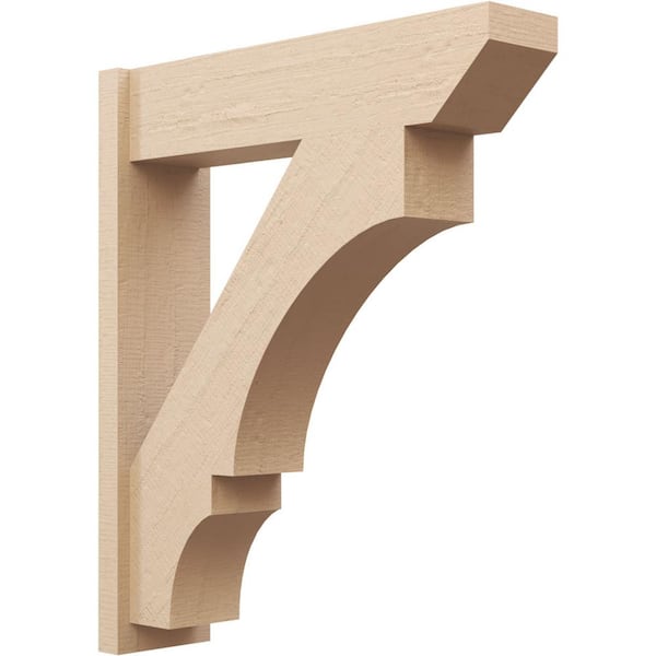 Ekena Millwork 8 in. x 38 in. x 32 in. Balboa Slat Rough Cedar Woodgrain Timberthane Polyurethane Outlooker, Primed Tan