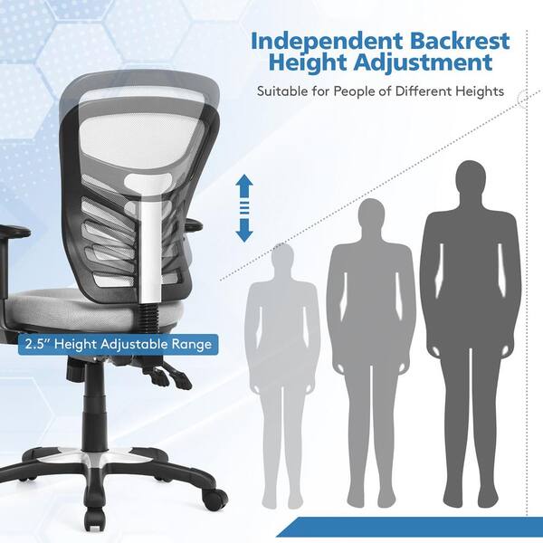 Office Chair Gaming Computer Desk Adjustable Mid Back Cushion Ergonomic Seat 