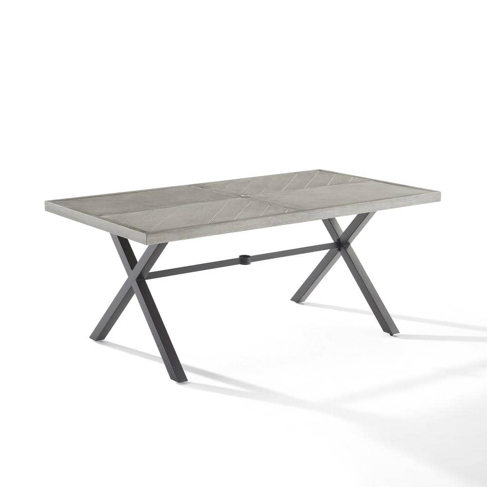 CROSLEY FURNITURE Otto Black Metal Outdoor Dining Table CO6292MBGY