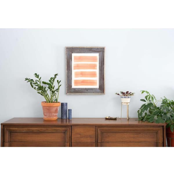 Rustic Farmhouse Artisan 24 in. x 36 in. Espresso Reclaimed Picture Frame