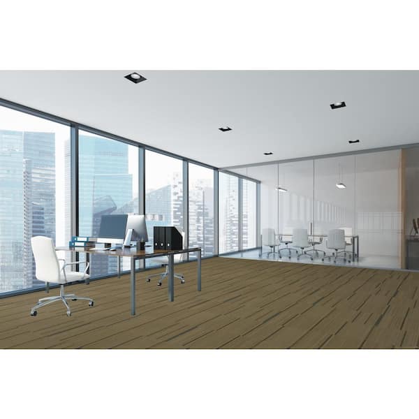 Millstream - Renewal - Beige Commercial/Residential 24 x 24 in. Glue-Down Carpet Tile Square (72 sq. ft.)