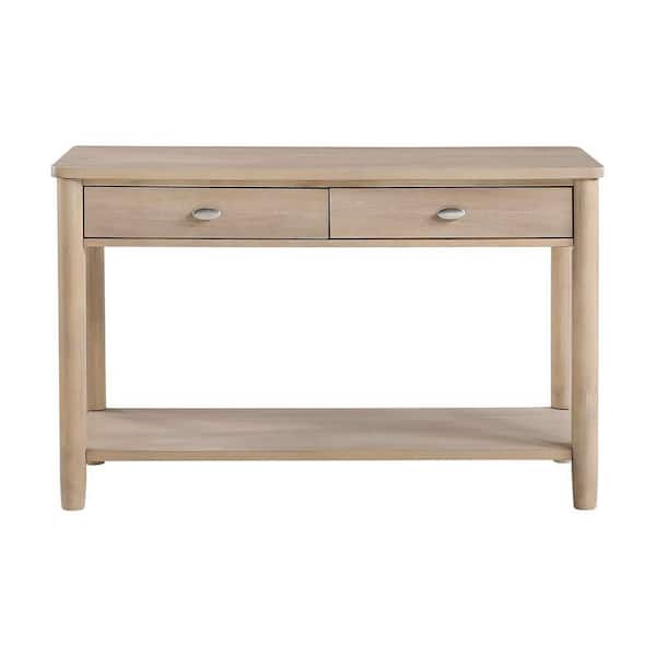 Alburgh 47.5 in. Natural Finish Rectangle Wood Sofa Table