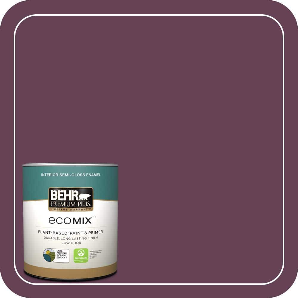 1 qt. #S-G-690 Delicious Berry Semi-Gloss Enamel EcoMix Plant-Based Interior Paint & Primer price history on PriceWatchPro