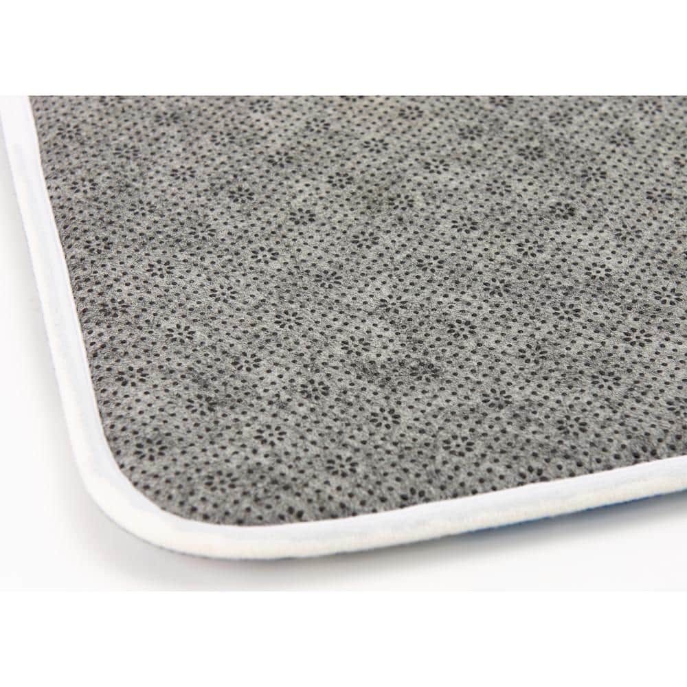 30" x 20" Orange and Yellow Memory Foam Bath Mat