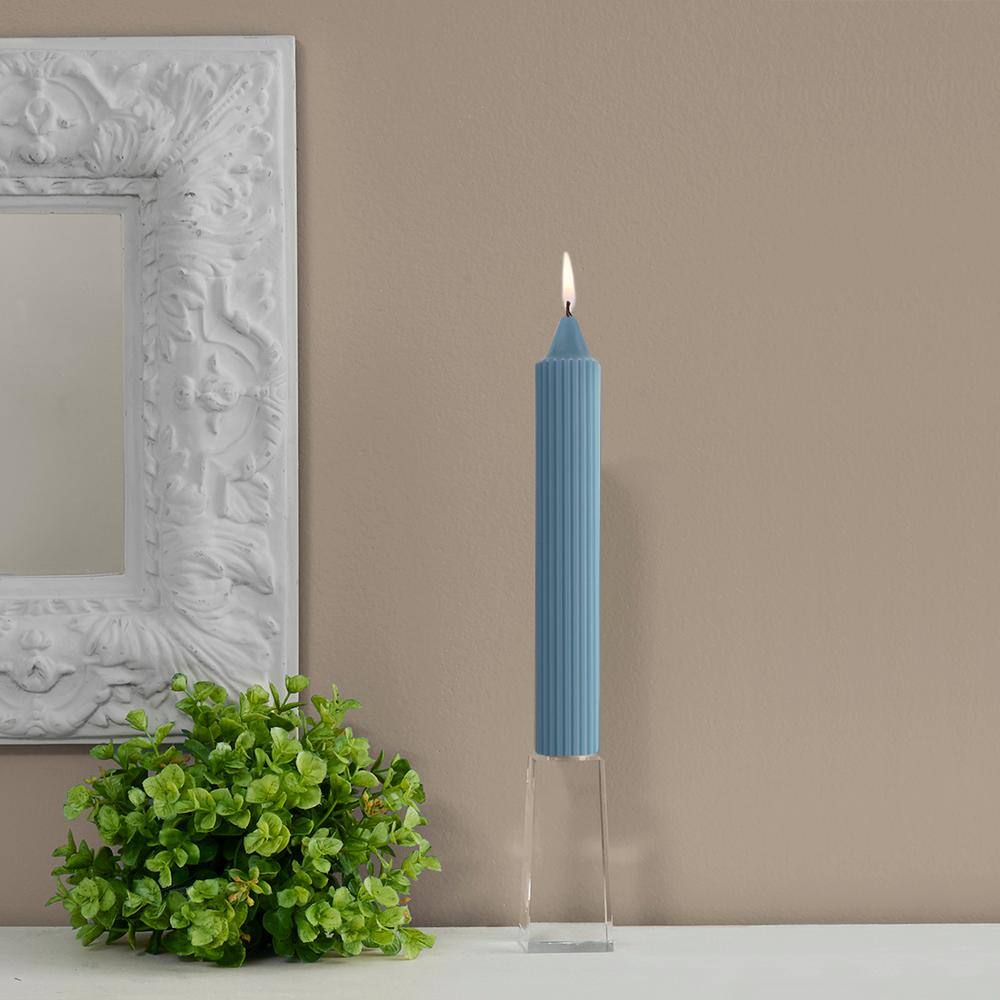 Williamsburg Blue 9" Beeswax Taper Candles, Set of 4