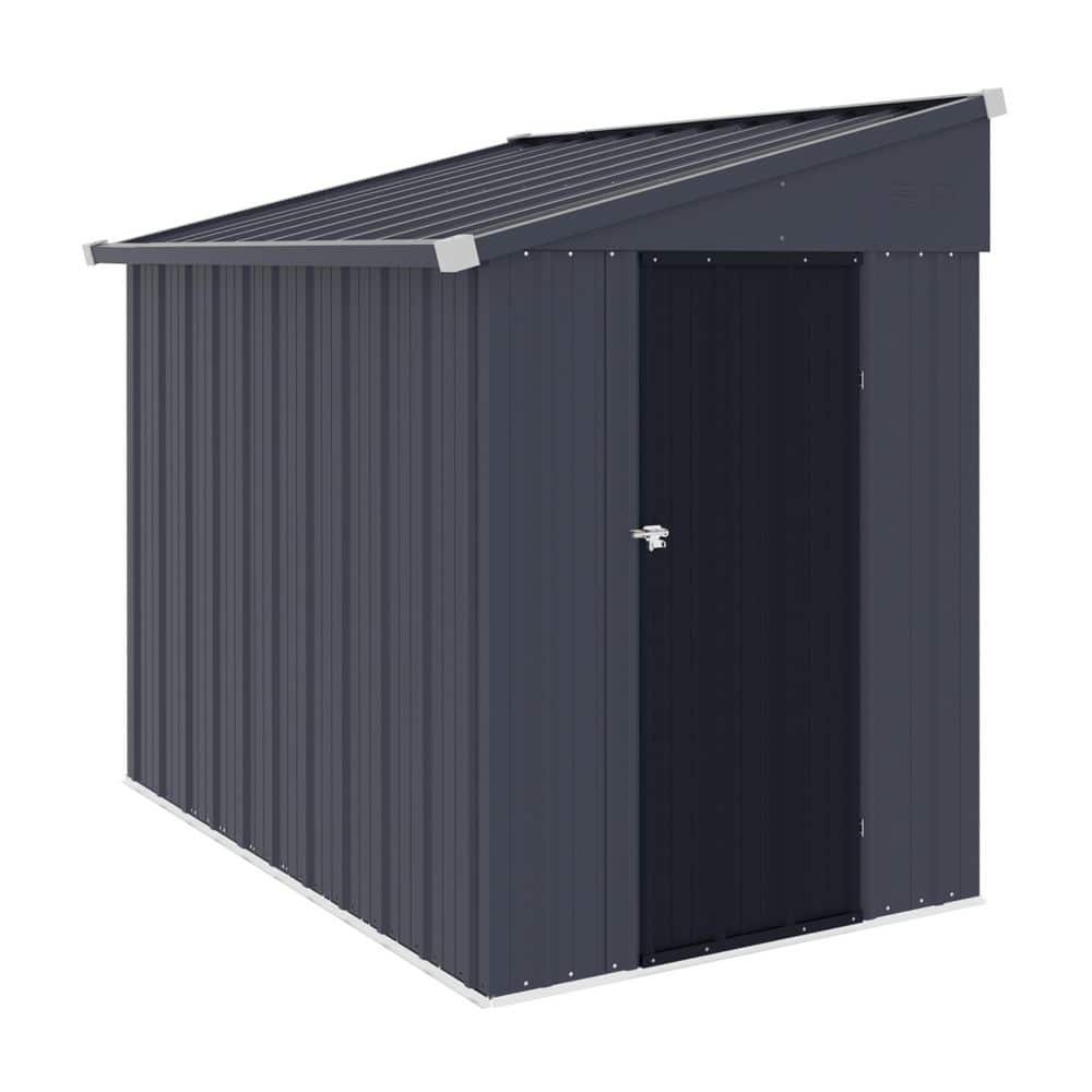 VEIKOUS 4 ft. W x 6 ft. D Metal Lean-to Shed Storage Shed 23 sq