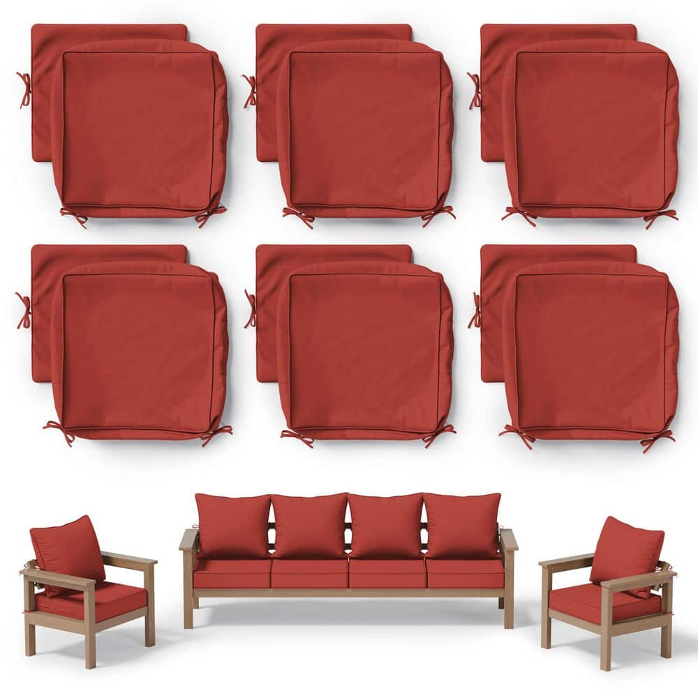 22 in. x 22 in. Slipcover Replacement Outdoor Waterproof Seat and Back Cover Set for Chair and Sofa Terra (6-Pack) price history on PriceWatchPro