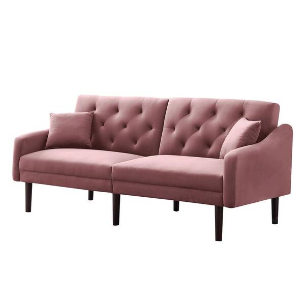 pink reclining couch