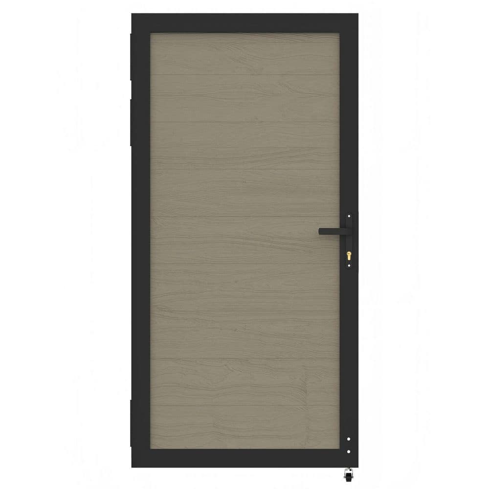 New Version Privacy 3 ft. W x 6 ft. H Aluminum Frame Fence Gate Aged Wood Composite Panel with Security Lock System price history on PriceWatchPro