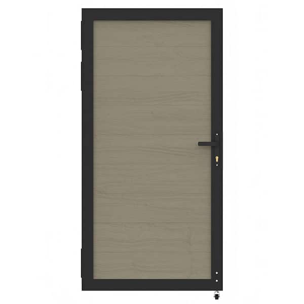 WamBam Fence 6 ft. H x 4 ft. W No Dig Edgewood Slate Grey