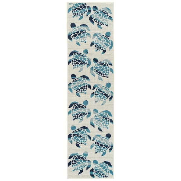 Kaleen Amalie Ivory 2 ft. 2 in. x 8 ft. Indoor/Outdoor Runner Rug