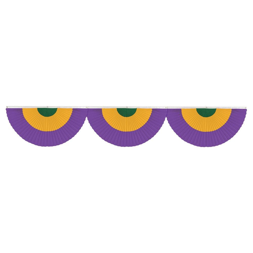 Amscan 18 in. x 36 in. Mardi Gras Bunting 220328 - The Home Depot